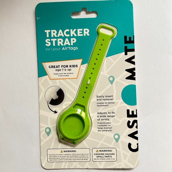 Lot of 2 Case-Mate TRACKER STRAP for Apple AirTag Green great for kids - Picture 3 of 9